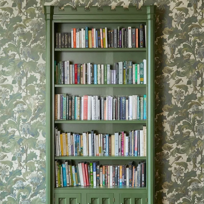 Solid wood bookcase Children's floor bookshelf Bookcase Living room study locker