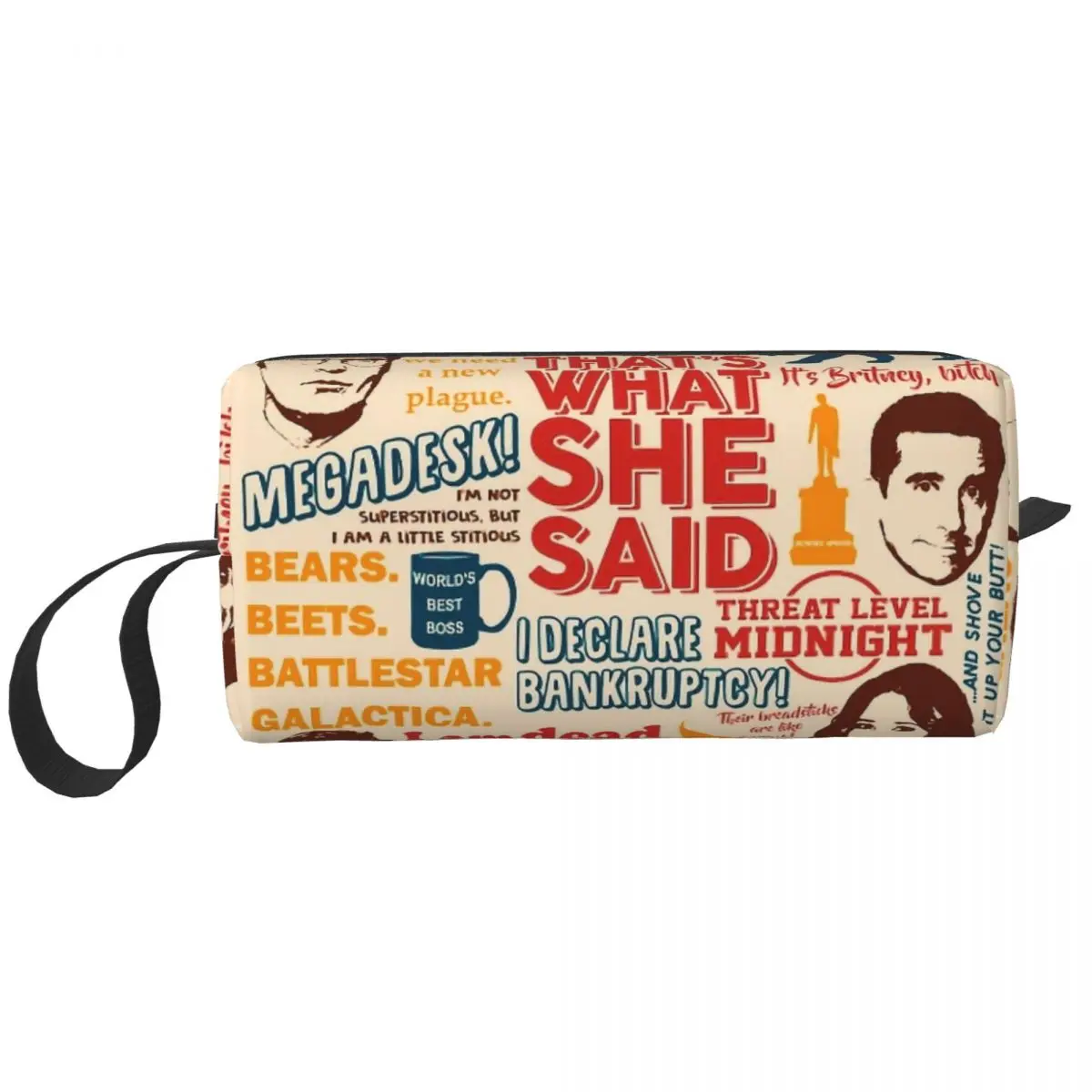 

All The Best Quotes From The Office Makeup Bag Travel Cosmetic Bag Men Women Dunder Mifflin Toiletry Bags Accessories Organizer