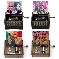 YARICHIN b Club AYATO Yuri figure print Wooden music theme touch you Music Musical BoxHome office accessories 1