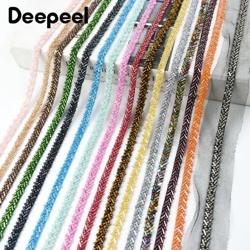 2/5 야드 Deepeel 7mm 페르시 레이스 패브릭 트림 리본 의류 장식 트리밍..