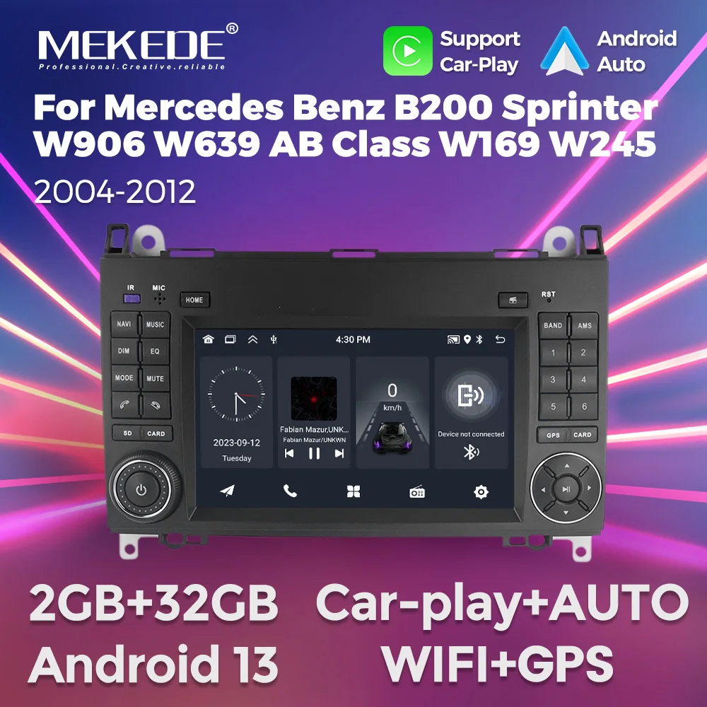 2G 32G Android 13 autoradio voor Mercedes Benz A/B/V Class B200 W245 W169