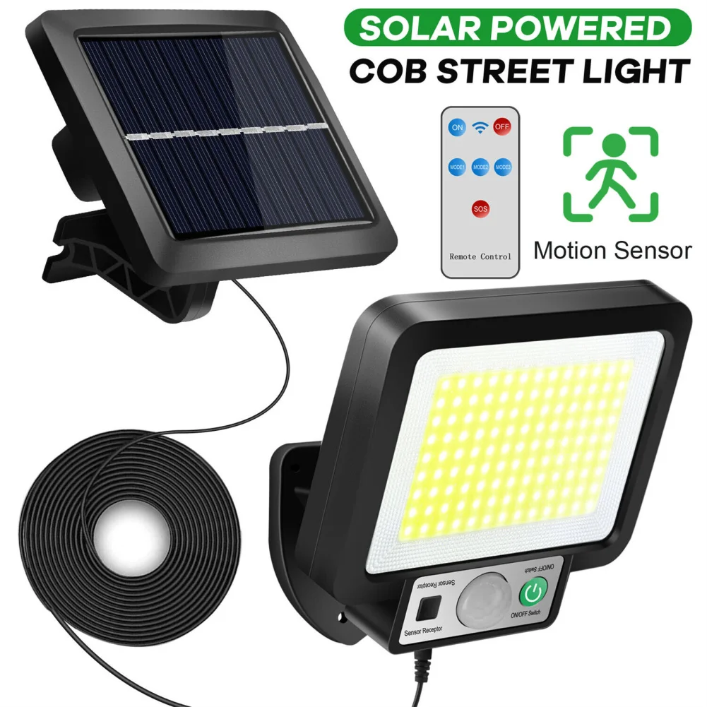 

280000lm Solar Street Light 3 Modes 1200 Mah Rechargeable Battery Waterproof Super Bright Outdoor Wall Lamp