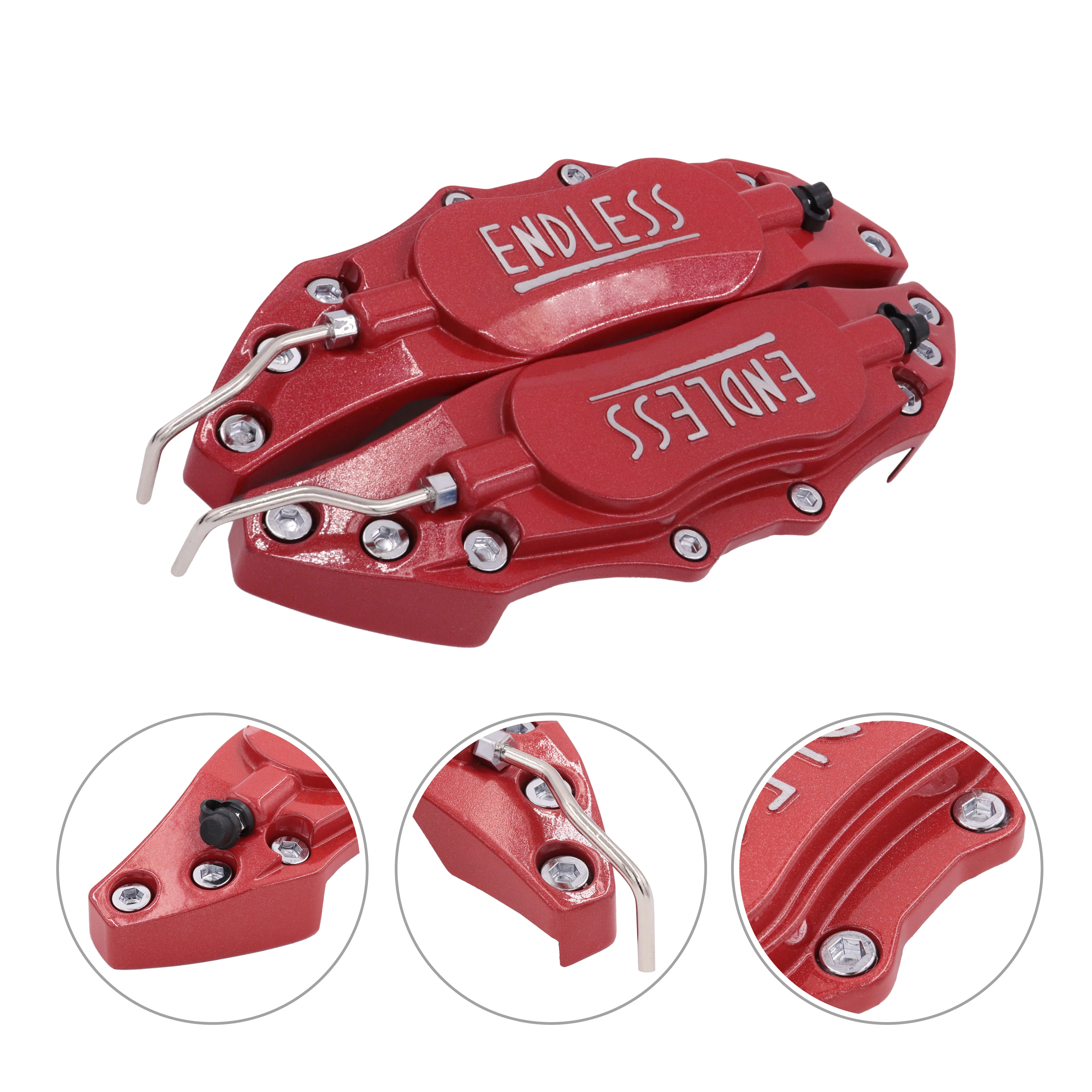 2 Pcs JDM Universal Fixing By Screws Aluminum Brake Caliper Cover Endless Wheel Modification Decoration For All Car Car Styling