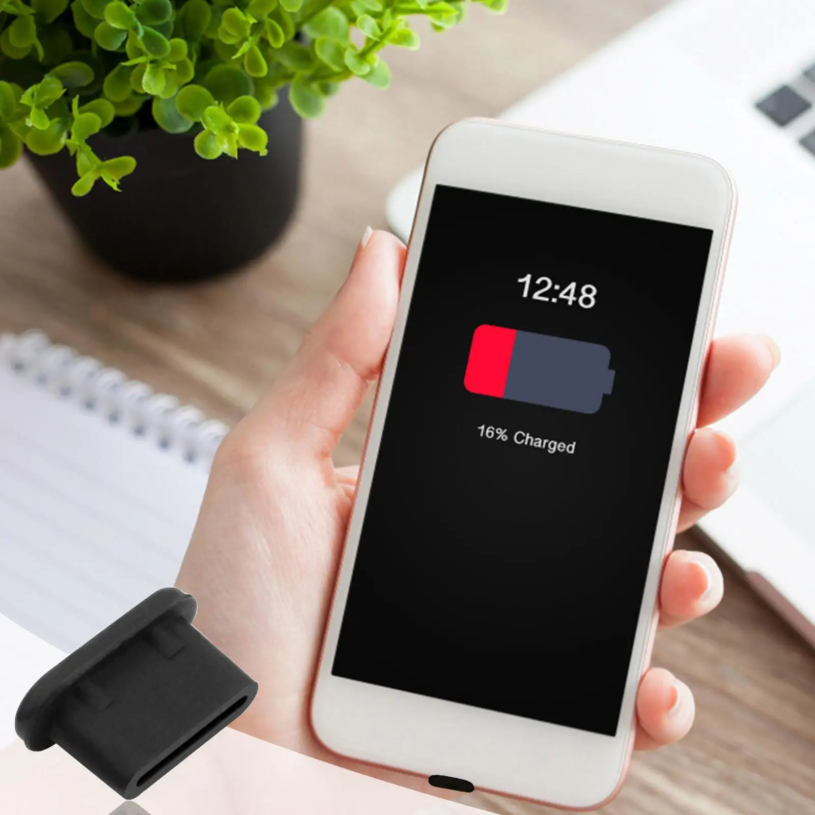 Tappo antipolvere portatile in silicone di tipo C, protegge i dispositivi, previene sporco e incrostazioni, silicone morbido per accessori telefonici - Image 2