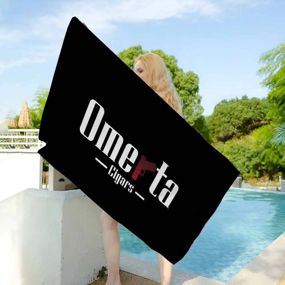 O-Omerta S-Store Logo Microfiber Beach Towel Absorbent Quick Dry Soft Yoga Swimming Resort Mountain Climbing Towel