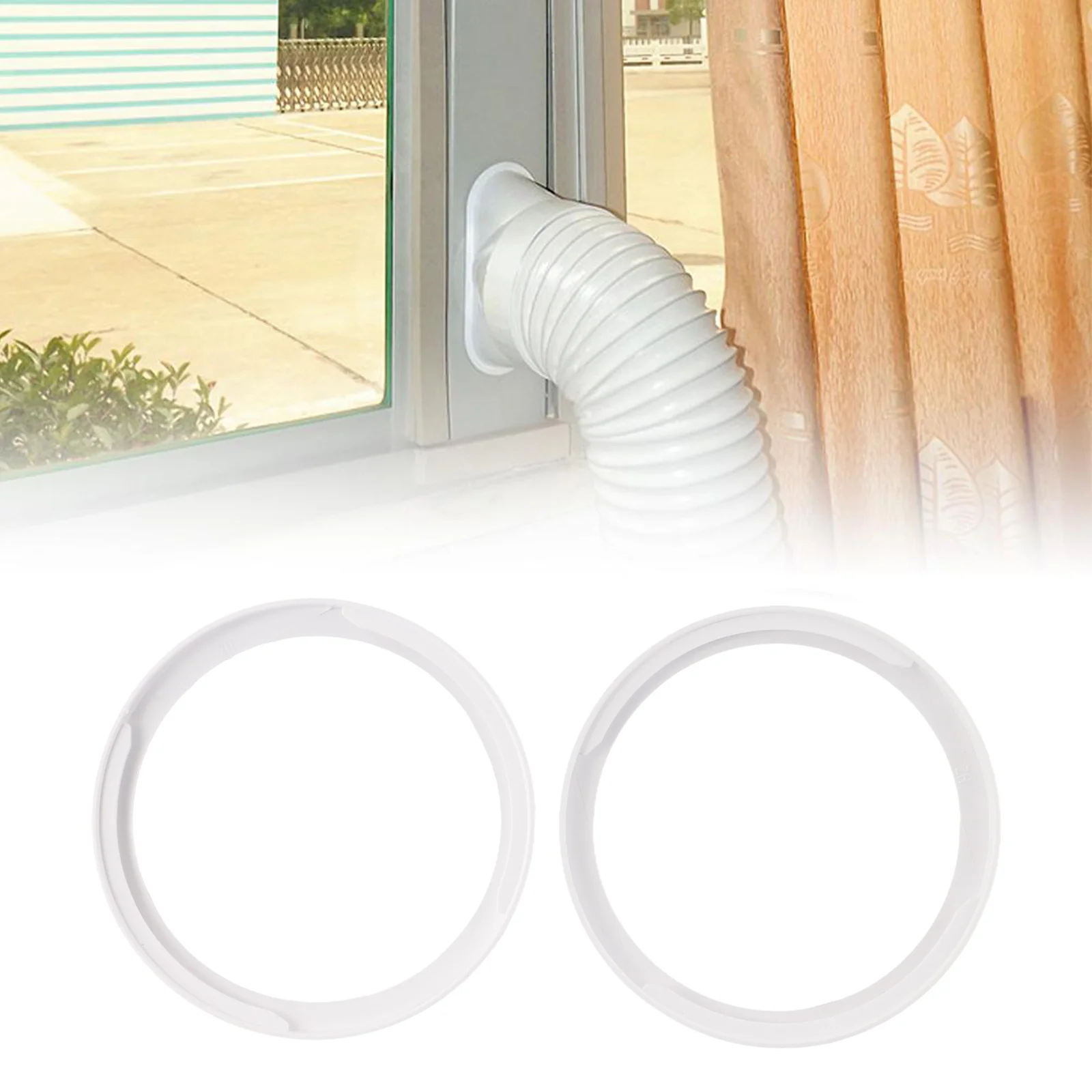 Dual Pack Air Conditioner Exhaust Hose Connectors - Universal Fit Air Conditioning Accessories
