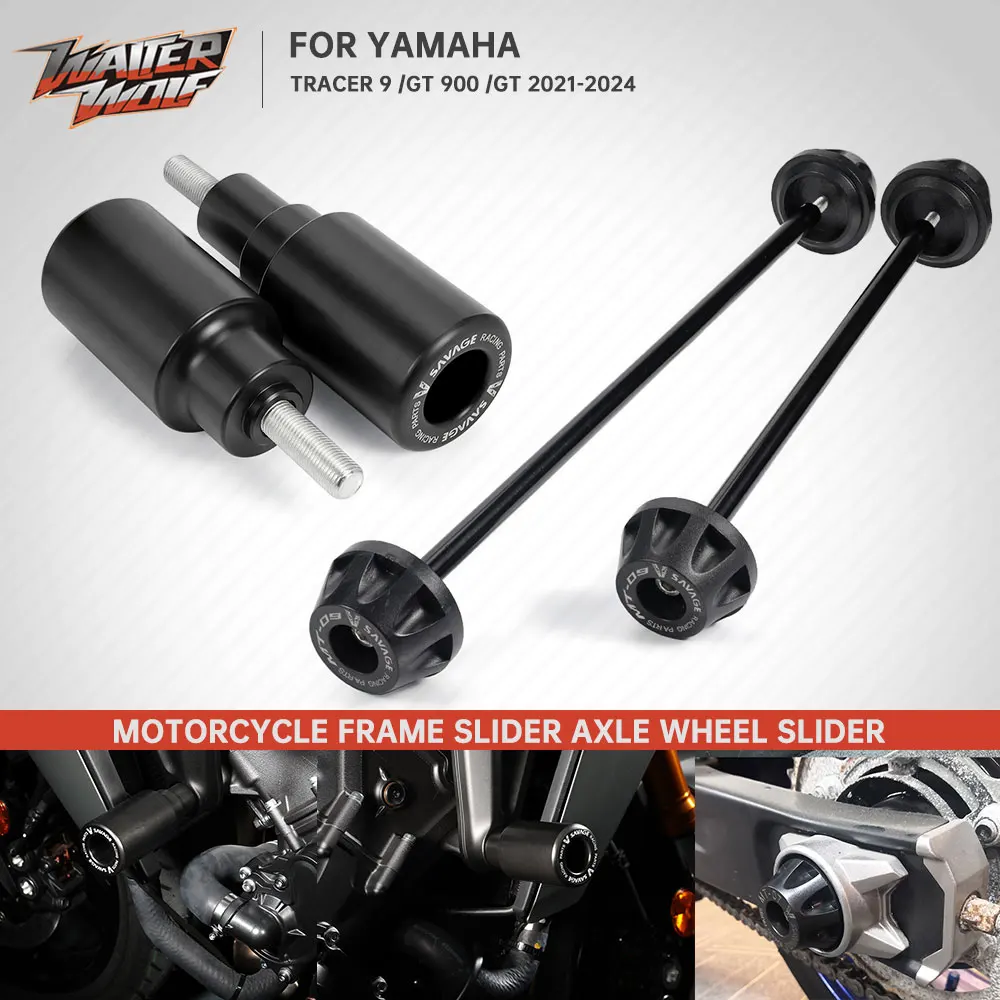 Tracer 9GT 900GT Front Rear Axle Wheel Slider Crash Protector Frame Slider For Yamaha Tracer 9 /GT+ 900/GT 900 GT MT09 2021-2024