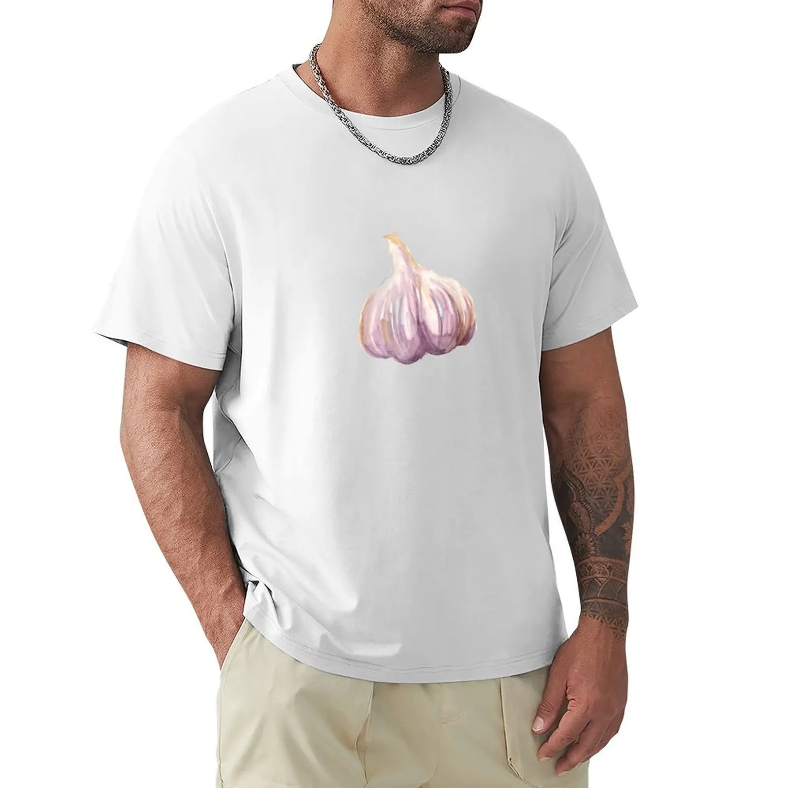 

Watercolor garlic T-shirt Aesthetic clothing quick-drying aesthetic clothes anime Men's t-shirts