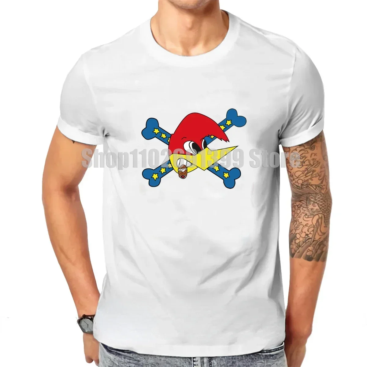 

Men's Vintage Loquillo Rock A Roll Star Y Los Trogloditas Negra T-shirt Funny Men's Pattern T-shirt Short Sleeve