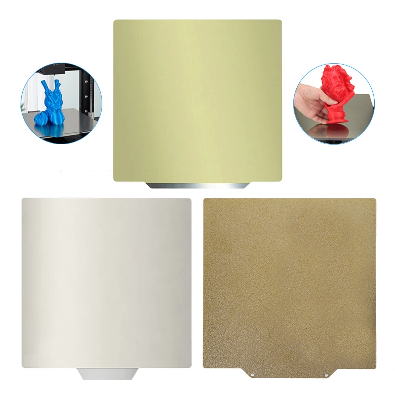 

3D Printer Parts Double Sided Textured PEI Sheet Powder Coated Spring Steel Flex Magnetic Base Plate Hot Bed for Ender3 kp3