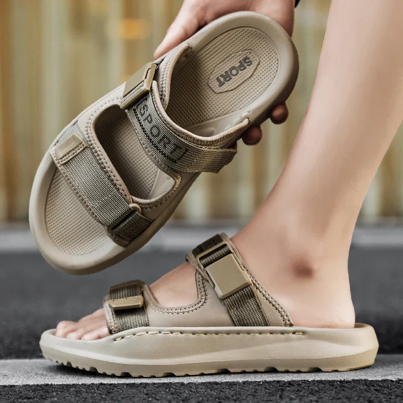 New Arrival Man Slippers Lightweight Walking Half Footwear Comfortable Men's Casual Half Drag Non-Slip Outdoor Male Cool Sandals — view 2