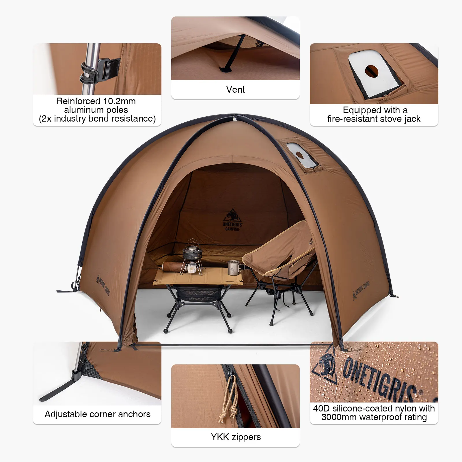 Waterproof Solo Dome Hot Tent 5