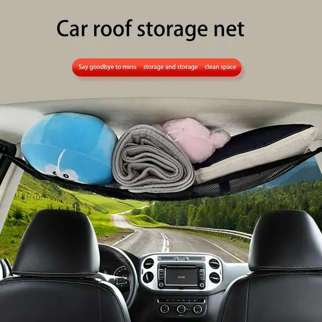 Rete Portaoggetti Da Soffitto Per Auto JEJA 90x65 Cm - Universale Per SUV, Furgoni E Bagagliaio - Foto 2
