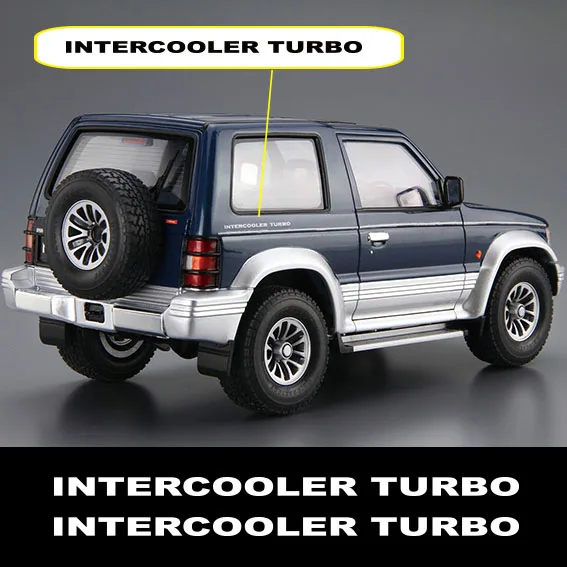 

2pcs Intercooler Turbo Vinyl Car Sticker Decal Automobiles Styling For Mitsubishi PAJERO Shogun Montero Side MK2 V20 Accessories