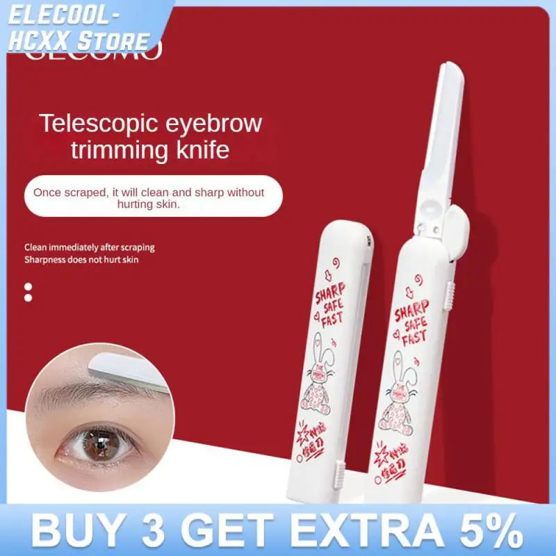 

Триммер для бровей, бритва для бровей, лезвие для бритья, портативное растягивающееся безопасное средство для безболезненного удаления волос на лице, инструменты для макияжа для начинающих женщин