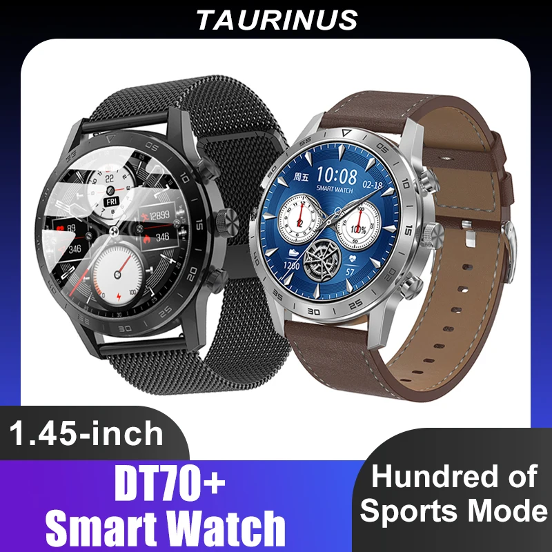 DTNO.1 DT70 Plus Smart Watch Men 1.45 inch 454*454 Screen Bluetooth Call  Smartwatch Heart Rate Wireless charge 2023 New Original