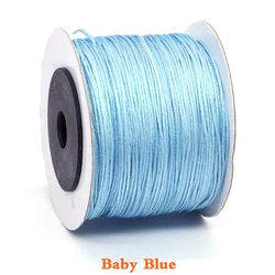 100 - Yard 0.8mm Nylon Beading Cord for Jewelry Making and Crafts (Baby Blue)