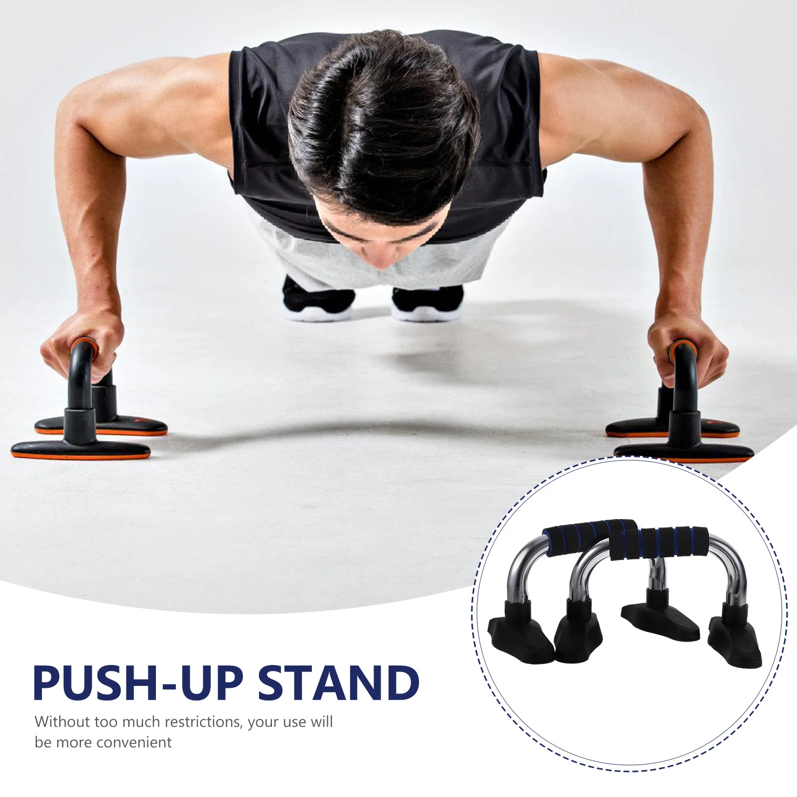 1 Set Support Frame Metal Roller Foam Non Slip Arm Training Equipment Push Ups Stands Fitness Accessories Muscle Trainer