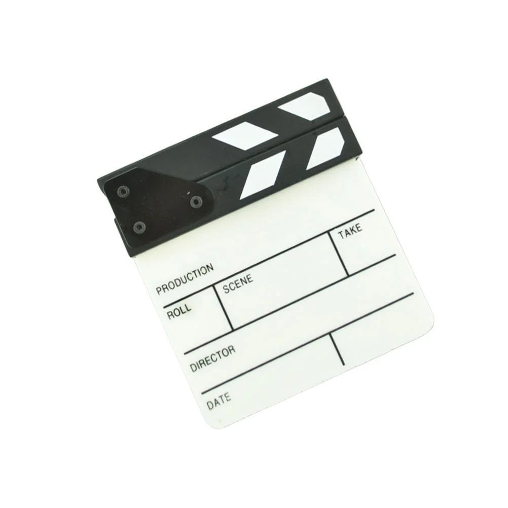 

1 шт. английская версия Clapper Film Clapperboard Профессиональный клиппер акриловый Clap-stick для студийной любительской съемки