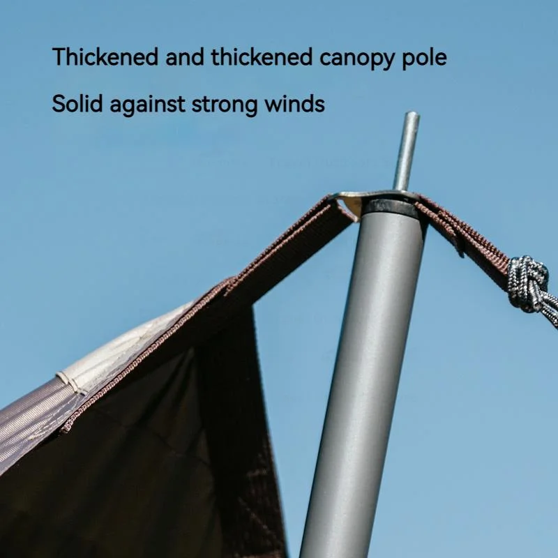 Camping Canopy Titanium Black Glue Sunscreen Outdoor Quadrilateral/Hexagon/Octagon 6-16P Large