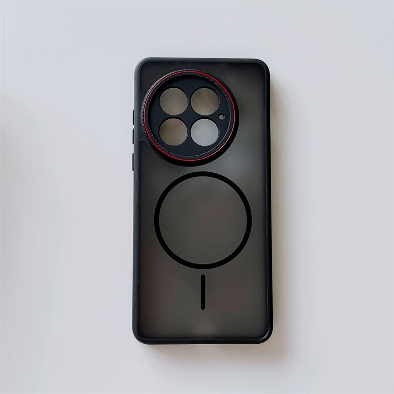 Luxury Matte Magnetic Wireless Charging Case Cover with Bracket Holder