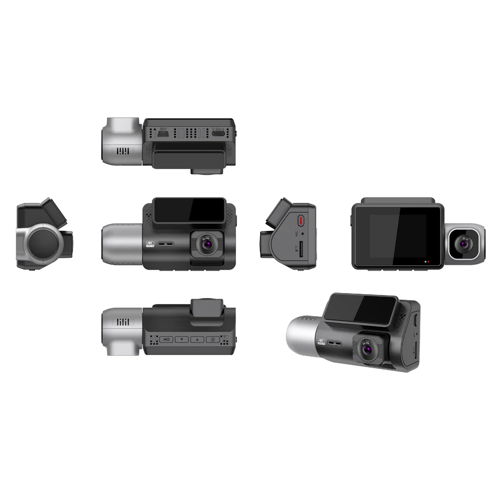 M7 Wi-Fi 3-Channel Dash Cam - 2K QHD Resolution - Front and Rear