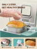 20-IN-1 Bread Maker, Dual Heater 2LB Bread Machine Metal Material & Nonstick Ceramic Pan Compact Bread Maker Machines with Glute 4