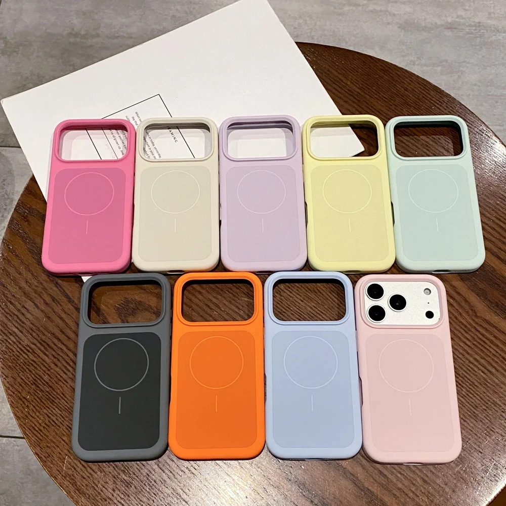 Pure Color Liquid Silicone Shockproof Cover with Large Window
