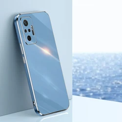 Luxurious Square Plating ShockProof Silicone Back Cover for Redmi Note10 Pro (Gs6D grey)
