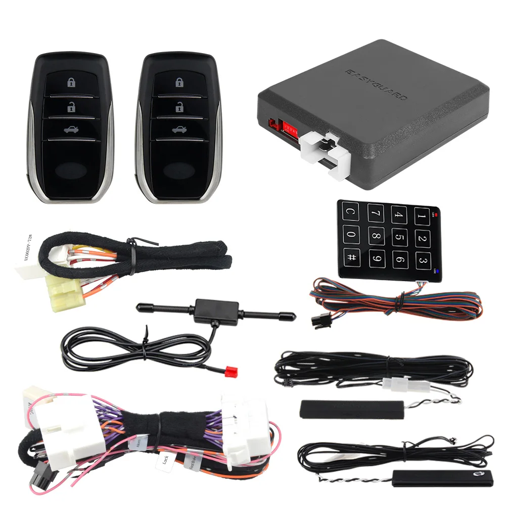 

Автомобильная сигнализация EasyGuard Plug & Play, подходит для Toyota Avalon, совместима с OEM кнопками, удаленный запуск, пароль входа без ключа