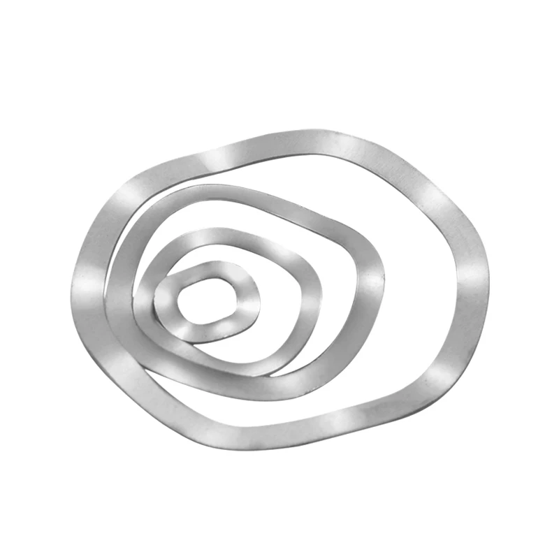 Stainless Steel Washers 65# Mangnese Steel Wave Washer Wave Crest Type Gasket Spring Washer