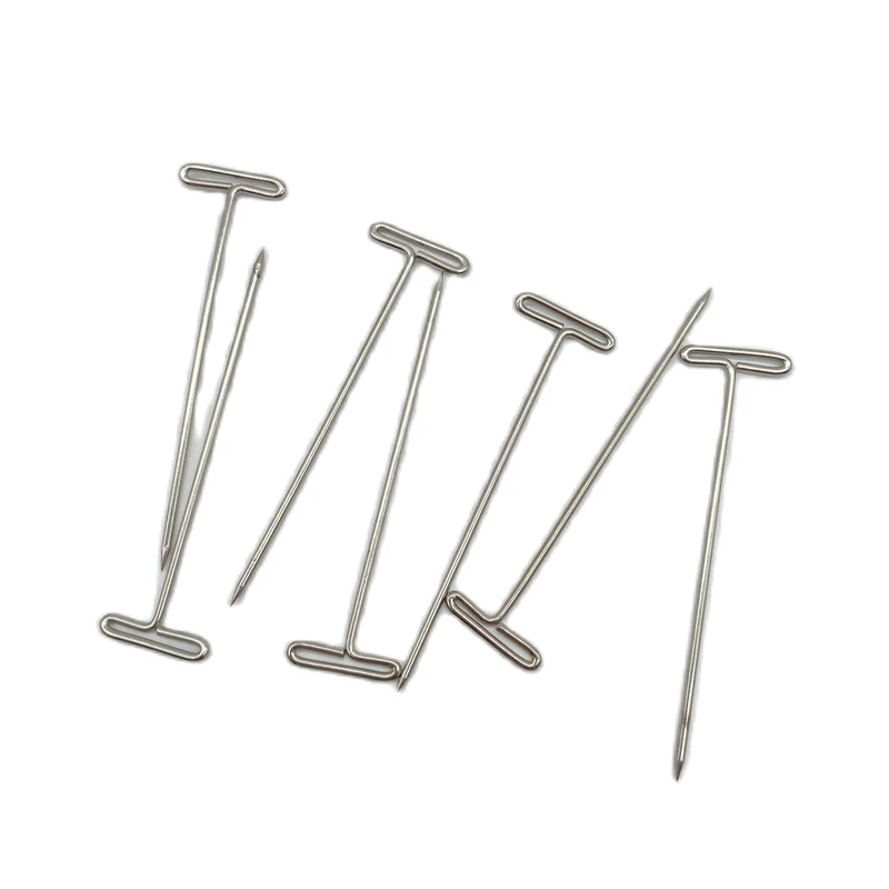 150 Pasadores En T De Acero Niquelado - 50 De 5 Cm Y 100 De 3.8 Cm, Para Pelucas, Manualidades, Costura Y Bloquear Labores De Punto
