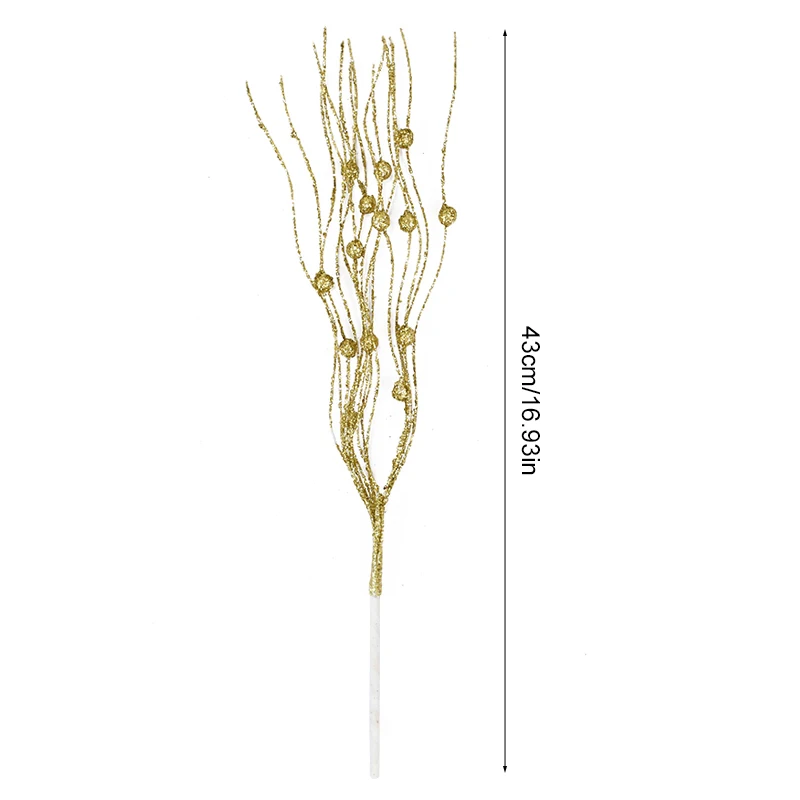 5/1 stücke Weihnachten Künstliche Glitter Berry Stem Zweige Weihnachten Baum Ornament 2025 Neue Jahr Dekoration Für Home DIY Vase füller – Detail 12