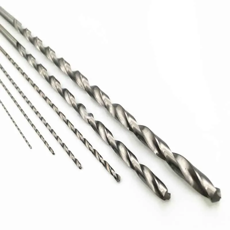 Drill Bit Set 2mm 3mm 4mm 5mm 6mm Diameter 160-300mm Extra Long HSS Straight Shank Auger-Twist