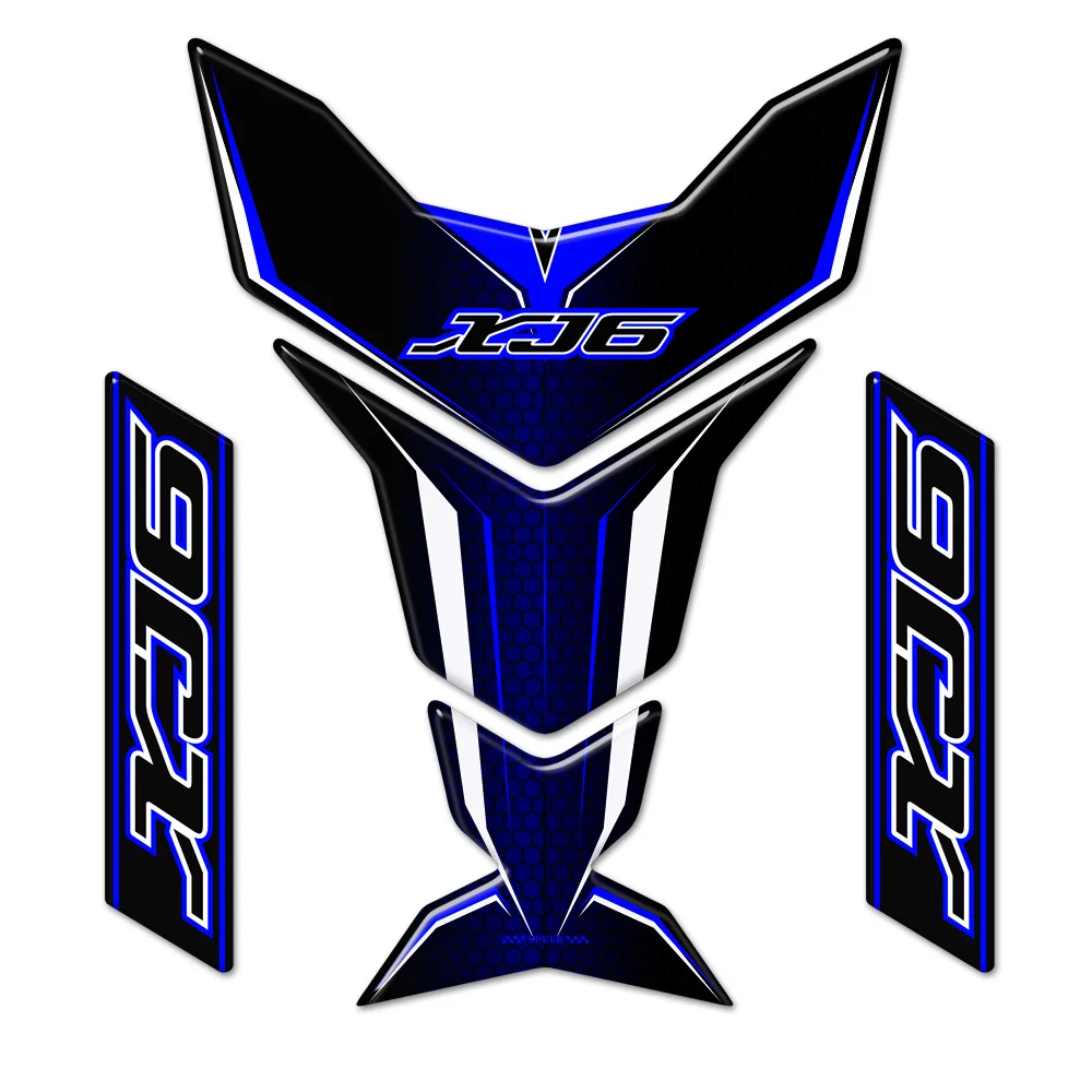 

XJ600 XJ 600 For Yamaha XJ6 Diversion Tank pad Protective Fish Bone Stickers Emblem Badge Logo Motorcycle TankPad