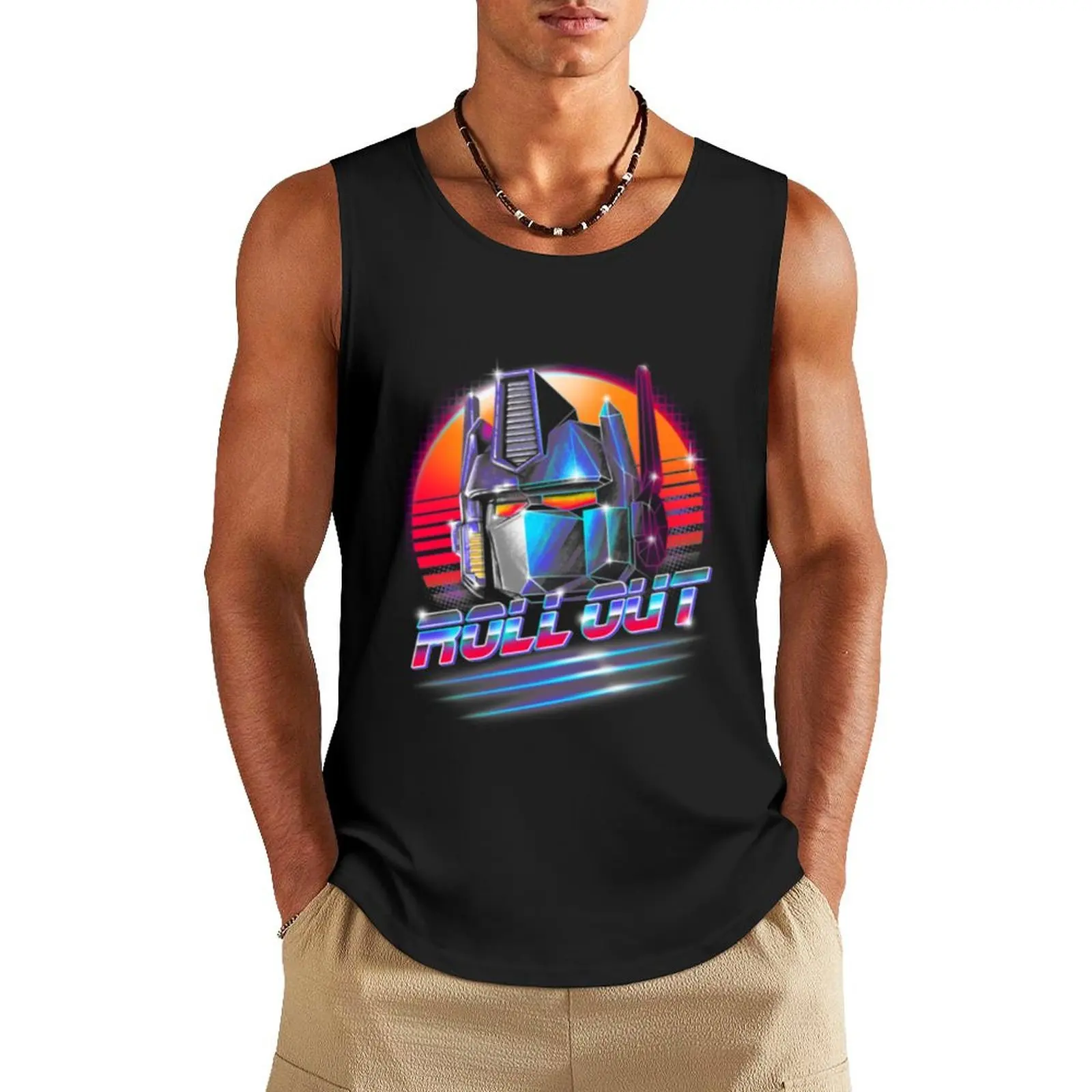 

Roll out Tank Top summer clothes for men sleeveless vests Men's sleeveless gym shirts