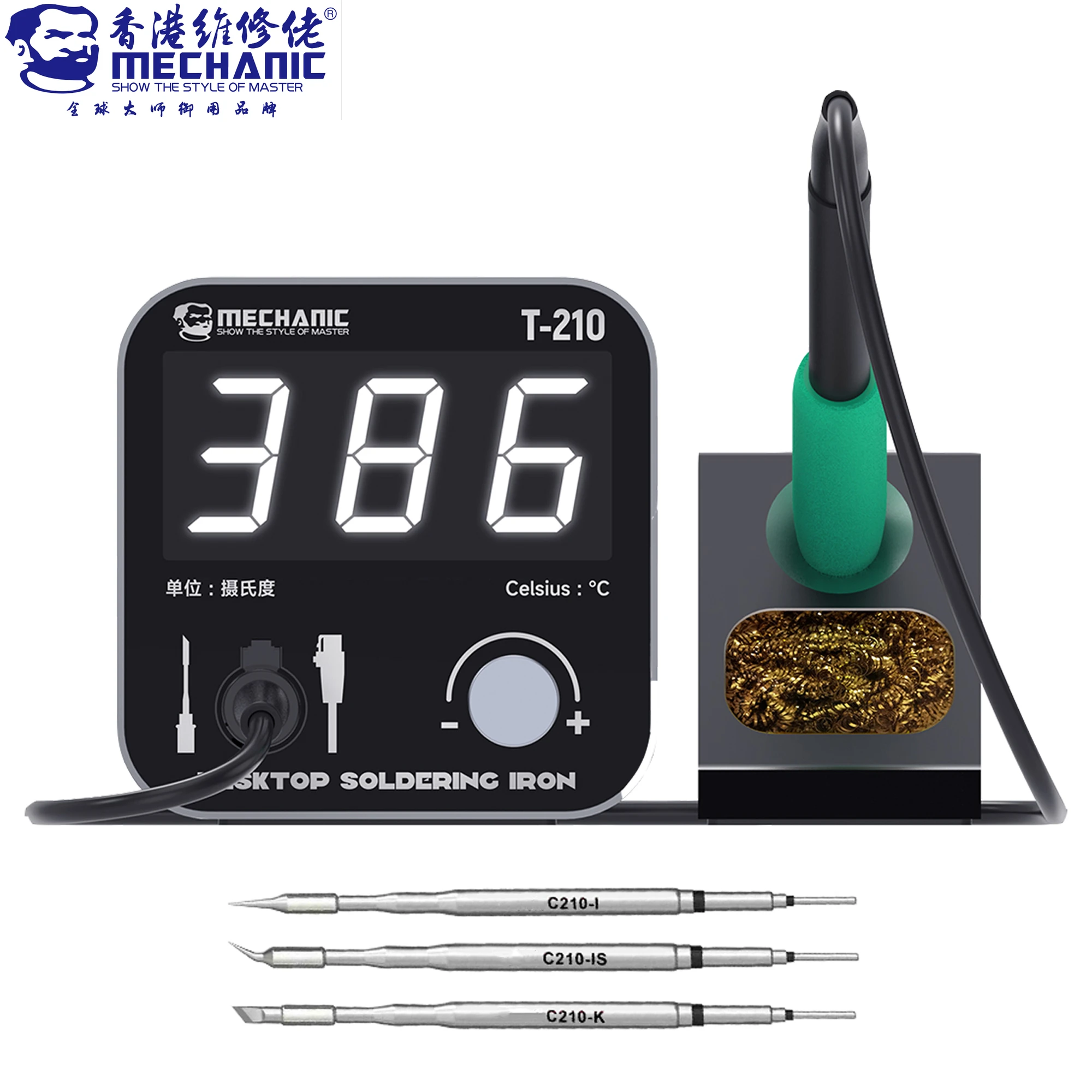 

MECHANIC T210 Mini Smart Portable Soldering Iron 3-inch LED Digital Precision Temperature Control Is Commonly Used in C210 Tips