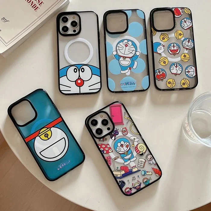 

Blue Cat Black Border Acrylic Phone Case Cover for iPhone 11 12 13 14 15 Pro Max Case for iPhone 14 Pro Max