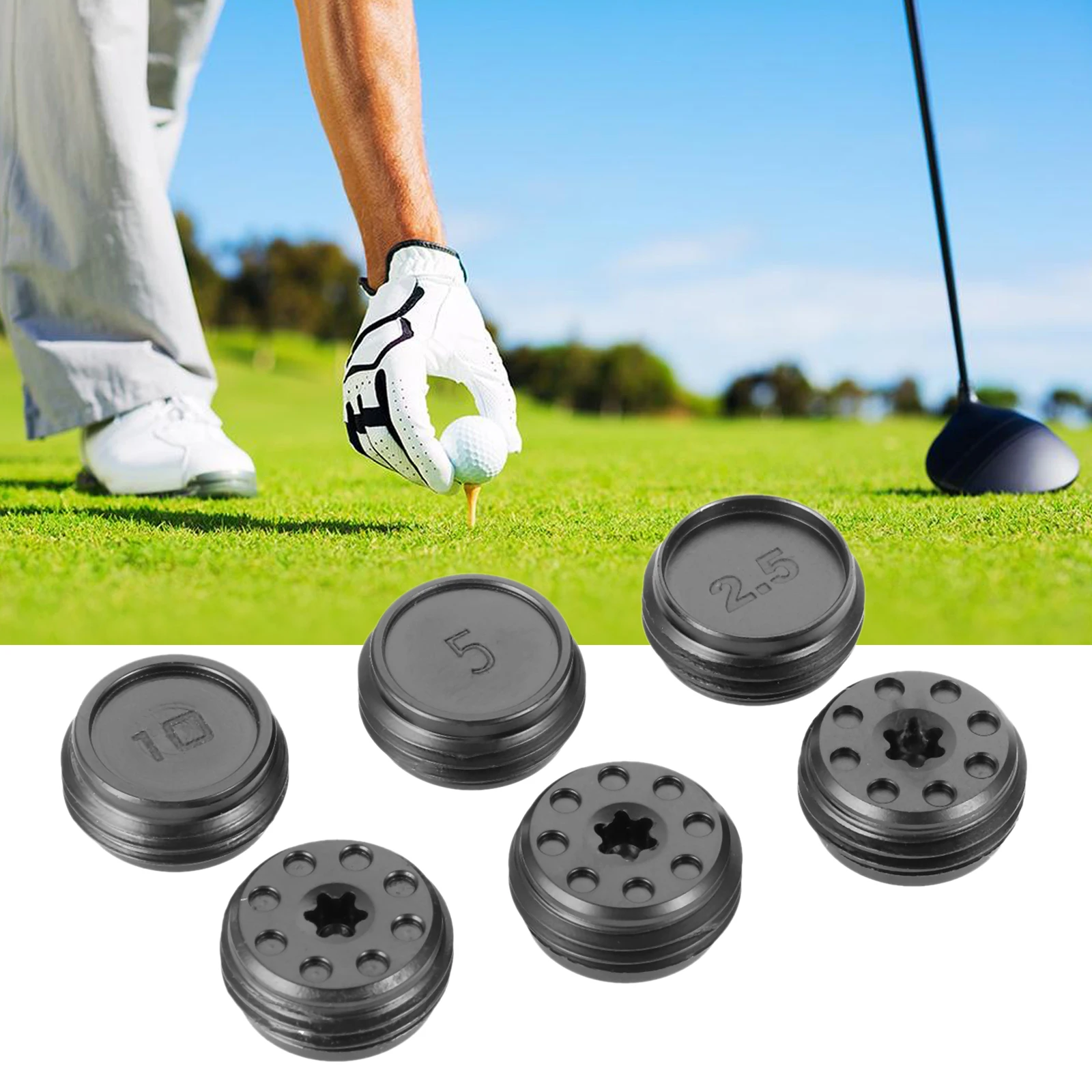 2pcs Black Golf Weight Screw Counterweight Replacement 2.5g,5g,10g Fit for PXG Series Golf Club Heads Accessories