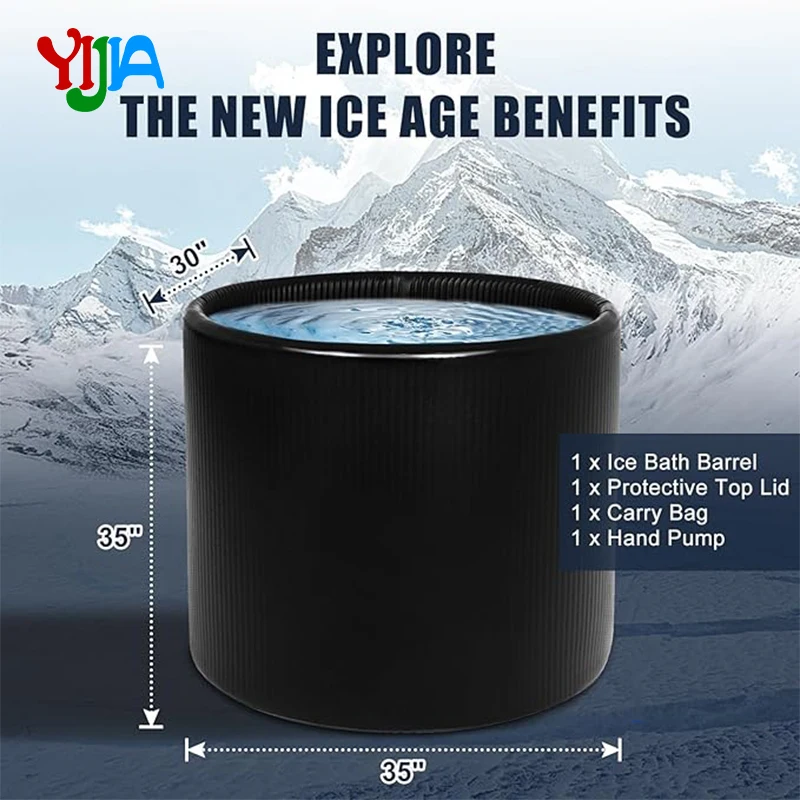Newly Ice Cold Tub Combo Recovery Pod Iatable Bath Barrel Plunge For Sports Recovery Body Relaxing Medical Therapy