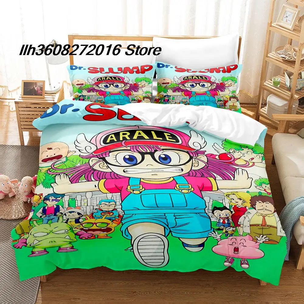 2025 Cartoon Dr Slump Arale Bedding Set Single Twin Full Queen King Size Bed Set Aldult Kid Bedroom Duvetcover Sets 3D Bed Sheet 2