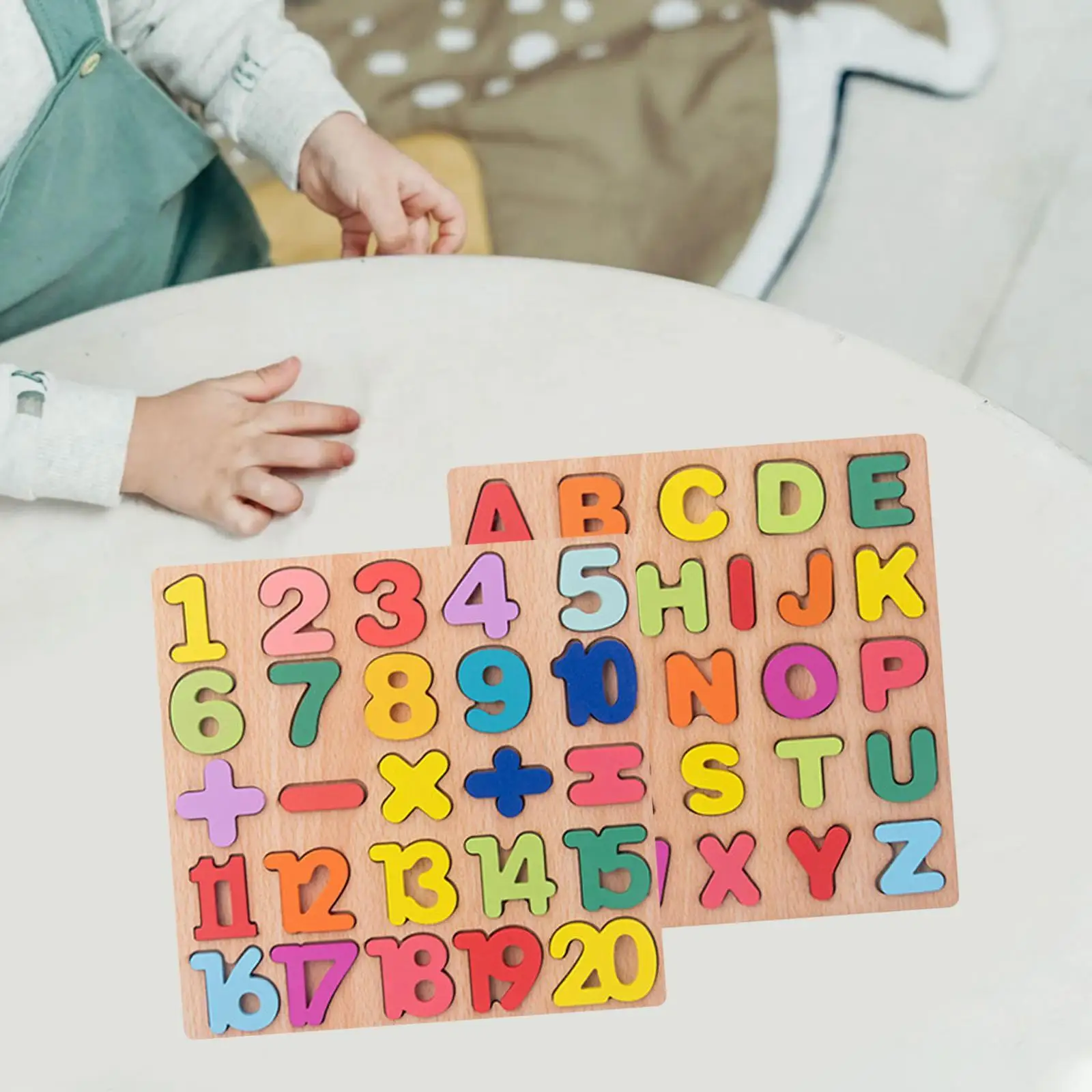 

Пазл с буквами и цифрами для возраста 2-4 года, 2 шт.