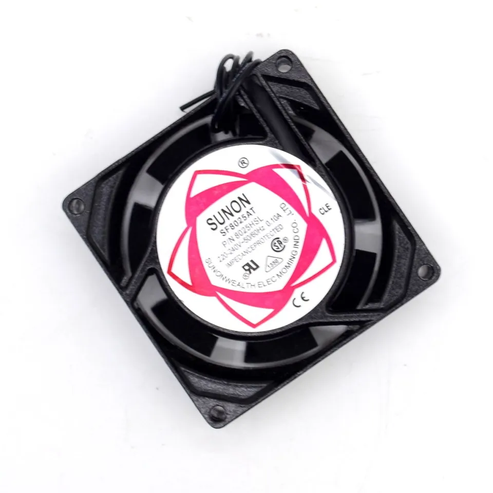 For SUNON SF8025AT P/N 2082HSL 220V AC cooling fan blower SLEEVE cooling fan axial fan 80*80*25mm 80mm