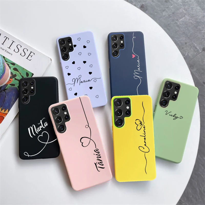 Custodia Personalizzata Personalizzata Per Telefono Con Nome Per Samsung S23 Ultra S23Plus Custodia Morbida In Silicone Per Samsung Galaxy S 23