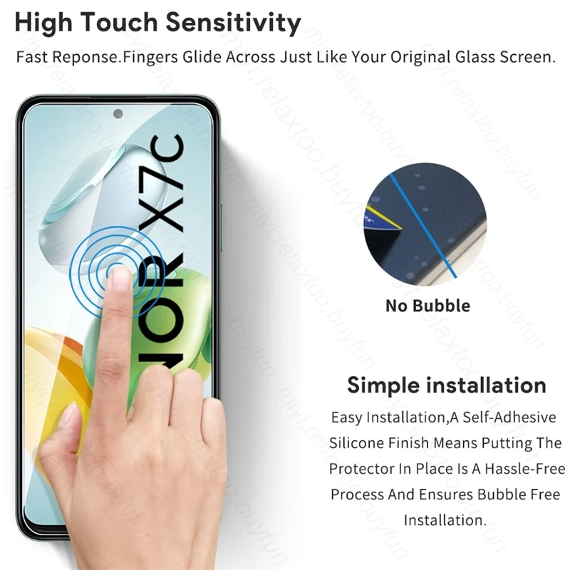 Protective Clear HD Tempered Glass Case – 5-Pack Screen Protector Film