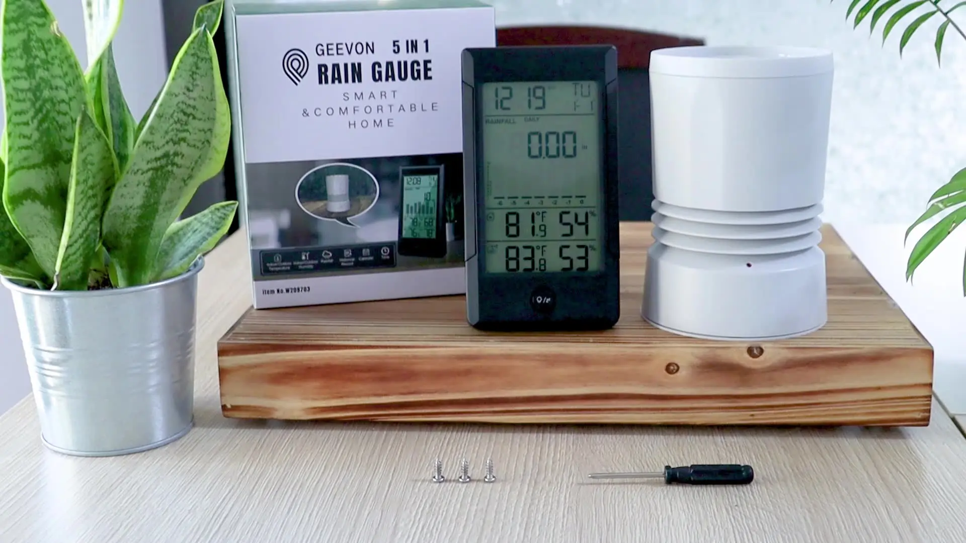 thumbnail interactive-video image 1 of Weather Stations For Home Geevon 8703 Wireless Rain Gauge & 8688 Wireless Digital Hygrometer Temperature Gauge User Manual Weather Stations With Outdoor Sensor Wireless Uk 1 of 1