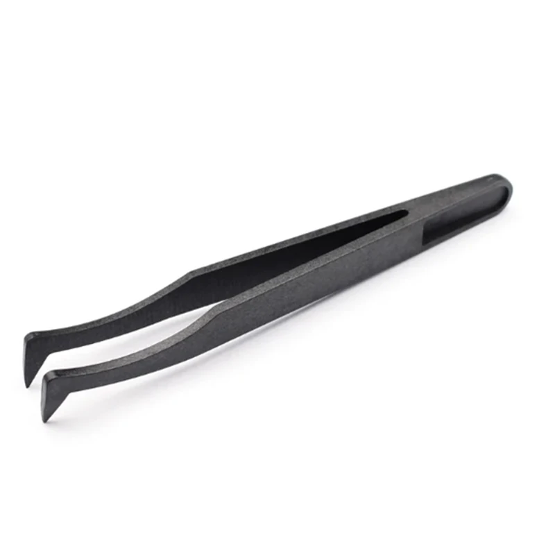 Precision Tweezers Set Carbon Fiber Plastic Upgraded Anti-Static Curved Tweezers for Electronics Laboratory Work Jewelry 5pcs precision tweezers tweezer tool esd anti static tweezers
