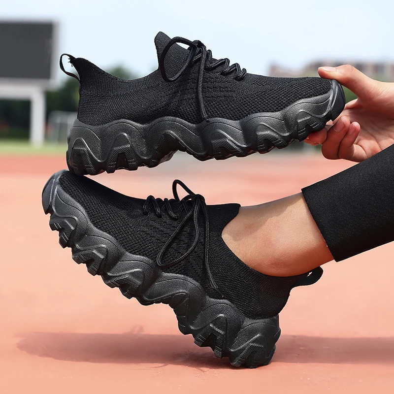 Fashion Women's Sneakers Mesh Breathable Platform Versatile Running Lightweight Lace Up Training Summer Casual Vulcanized Shoes