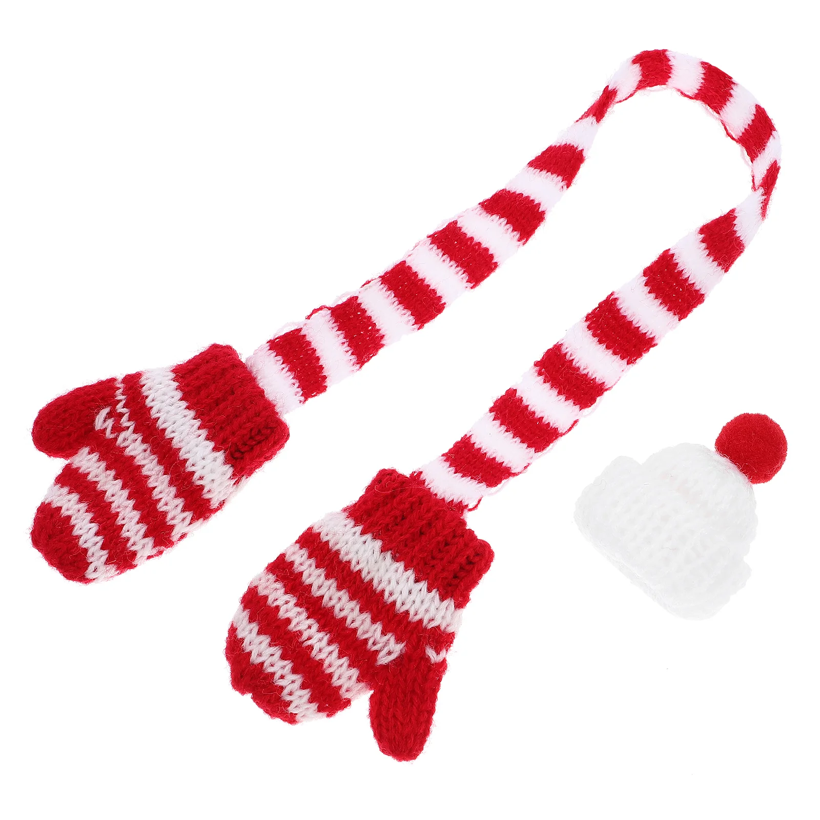 

Mini Knit Hat Snowman Favors Gloves Accessories Christmas Decor Bottle