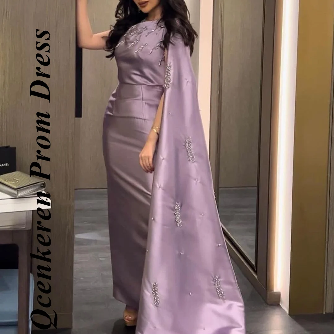 

Qcenkeren Mermiad Formal Dresses Floor-Length Evening Dresses beautiful O-neck Prom dress